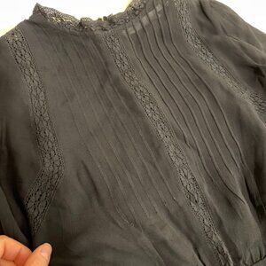 ASTR The Label Black Cottage Core Victorian Gunne Sax Prairie Blouse